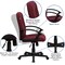 Emma and Oliver Mid-Back Fabric Executive Swivel Office Chair with Nylon Arms